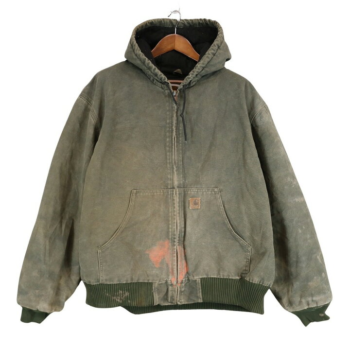 Carhartt モスグリーンフード付きアクティブジャケット Lサイズ  