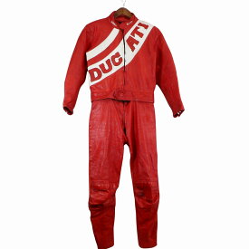 DUCATI ライディングスーツ レザー レーシングスーツ モーターサイクル バイカー サーキット 走行用 レッド (メンズ 52) O6445