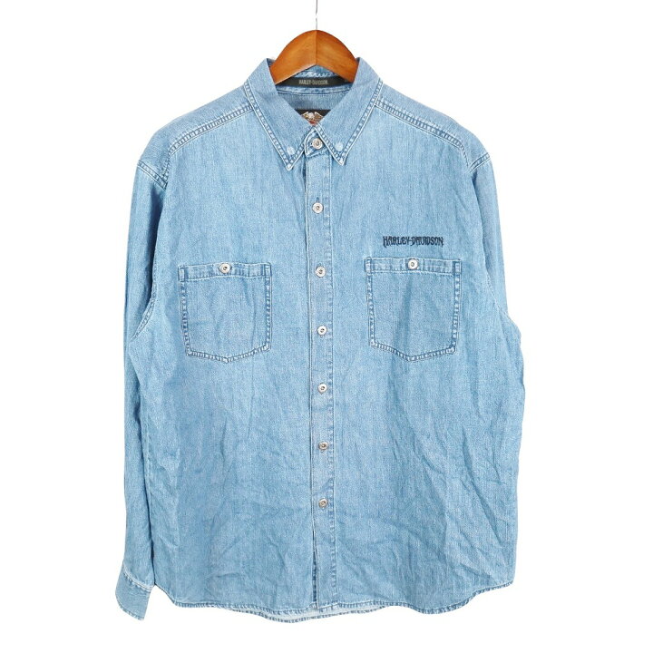 楽天市場】HARLEY DAVIDSON ハーレーダビッドソン デニム 長袖シャツ  