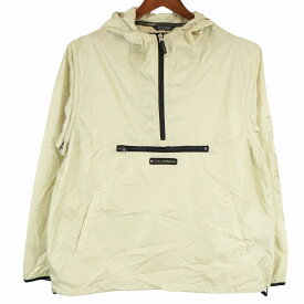 SALE///// TOMMY HILFIGER トミーヒルフィガー アノラックパーカー デタッチャブル ワンポイント ベージュ (メンズ XL) 中古 古着 O8382