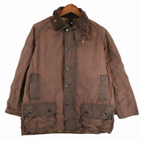 90年代 イングランド製 Barbour バブアー BEAUFORT オイルドジャケット ワーク ユーロ ブラウン (メンズ C42/107CM) 中古 古着 O8421