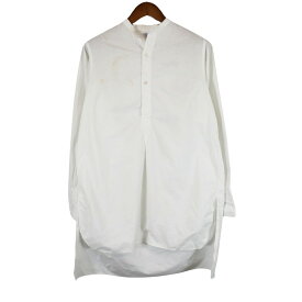 1910s-30s AVION デタッチャブルカラー プルオーバー 長袖シャツ フォーマル ユーロ アンティーク ホワイト (メンズ 37) 中古 古着 O8730