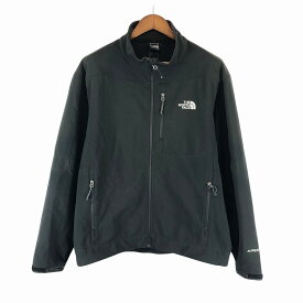 SALE// THE NORTH FACE ノースフェイス APEX ソフトシェルジャケット アウトドア キャンプ アウター 防寒 ブラック (メンズ XL) 中古 古着 O9318