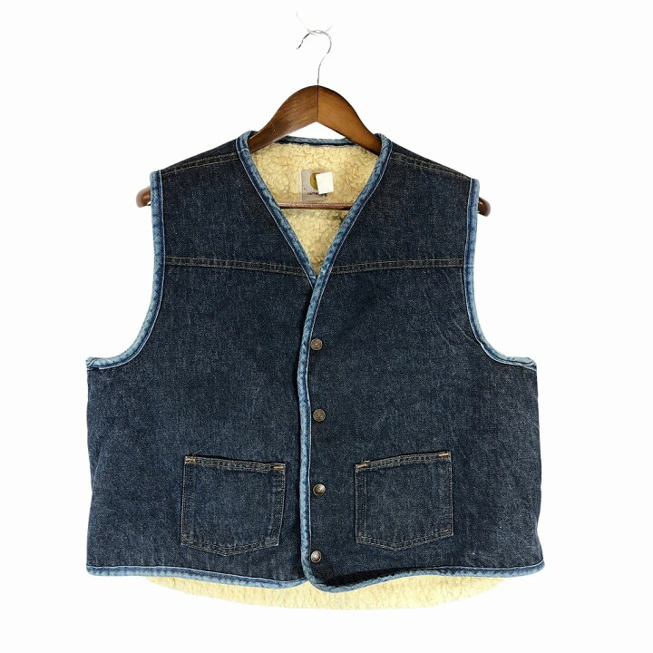 楽天市場】90年代 Carhartt カーハート 裏地ボア デニムベスト 防寒  