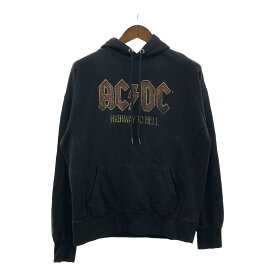 AC/DC エーシー・ディーシー フーディ パーカー アメカジ バンド ブラック (メンズ S) 中古 古着 O1571