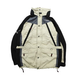 90年代 THE NORTH FACE ノースフェイス EG TECH GORE-TEX ゴアテックス マウンテンパーカー ジャケット 防水 アウトドア アイボリー (メンズ L) 中古 古着 p2199(L) p2199