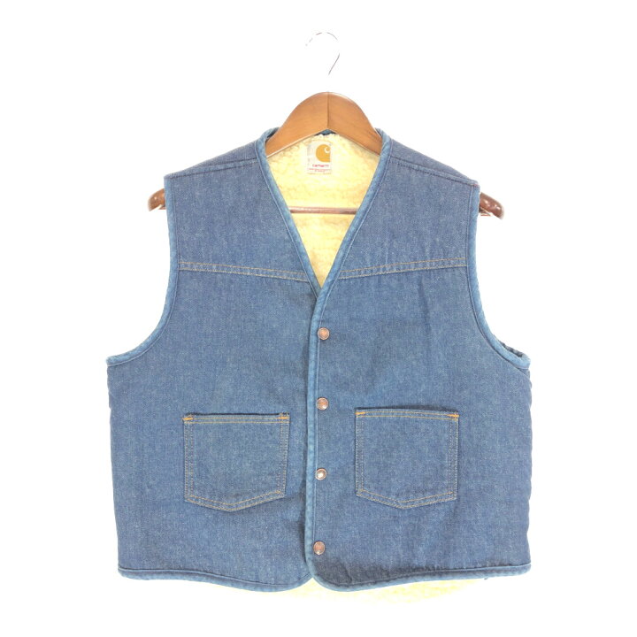 楽天市場】70年代 Carhartt カーハート デニムベスト ワーク 裏地ボア 