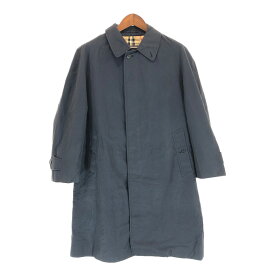 80年代 Burberrys バーバリーズ ステンカラーコート バーバリー ネイビー (メンズ L) P3802