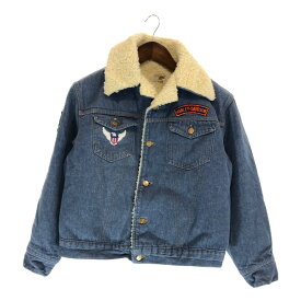 SALE///// 70年代 USA製 Carhartt カーハート Harley Davidson カスタム ボア デニムジャケット アメカジ アウター (メンズM) P4731