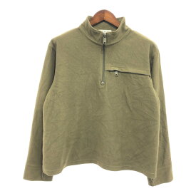 SALE///// J.CREW ジェイクルー ハーフジップ フリース プルオーバー ジャケット カジュアル カーキ (メンズ L) 中古 古着 P5615