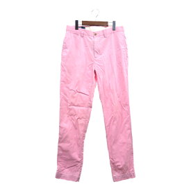 SALE///// 90年代 Polo by Ralph Lauren ポロ ラルフローレン PREPPY PANT カラー チノパンツ ポロチノ ピンク (メンズ 32/34) 中古 古着 P6300