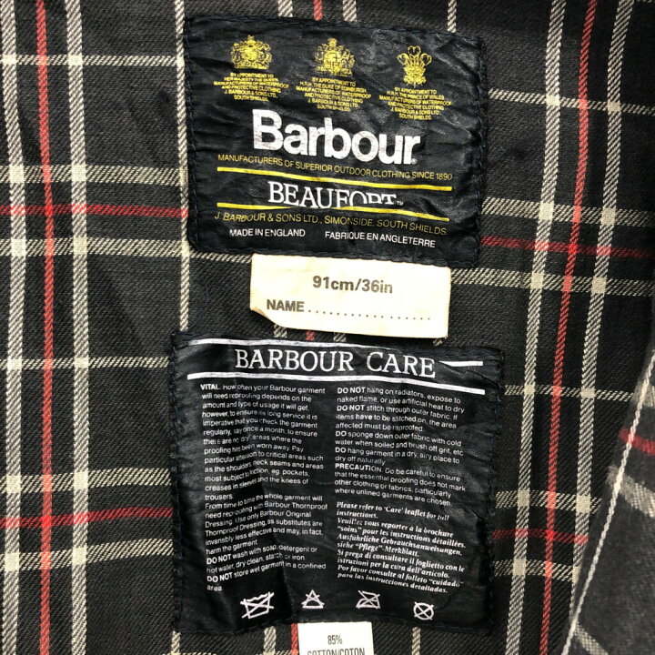 楽天市場】80年代 イングランド製 Barbour バブアー BEAUFORT オイルド  