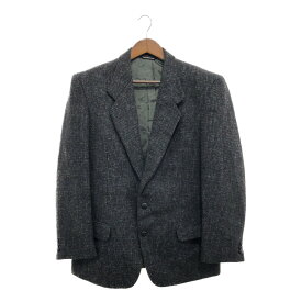 90年代 カナダ製 Harris Tweed ハリスツイード テーラードジャケット フォーマル ネップ生地 グレー (メンズ 42) 中古 古着 P7417