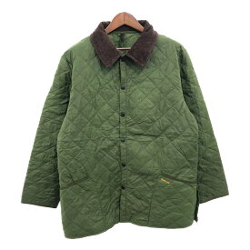 Barbour バブアー LIDDESDALE JACKET ナイロン キルティング ジャケット アウター カジュアル グリーン (メンズ XL) 中古 古着 P7605