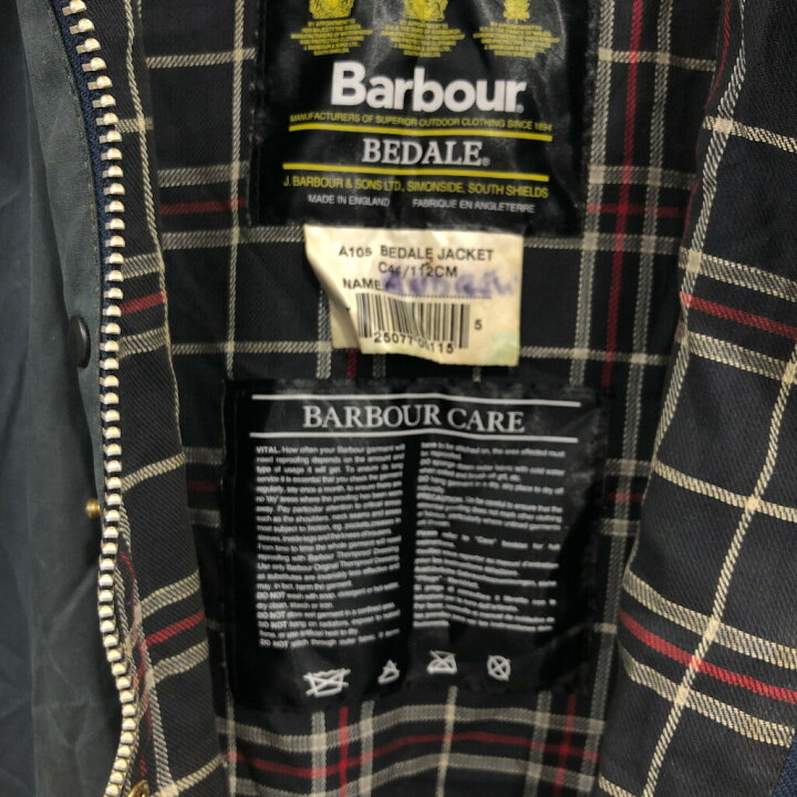 楽天市場】00年代 イングランド製 Barbour バブアー BEDALE ビデイル  