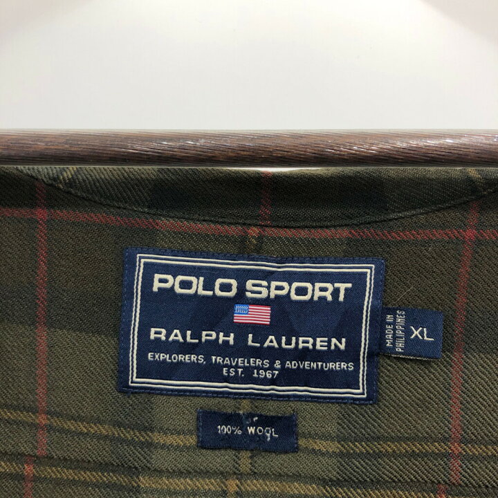 楽天市場】POLO SPORTS ポロスポーツ チェック柄 ウール 長袖シャツ 