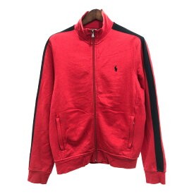 90年代 Polo by Ralph Lauren ポロ ラルフローレン トラックジャケット サイドライン レッド (メンズ M) 中古 古着 P8715