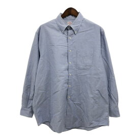 90年代 Brooks Brothers ブルックスブラザーズ ボタンダウンシャツ トップス 大きいサイズ ブルー (メンズ 18) 中古 古着 P8760