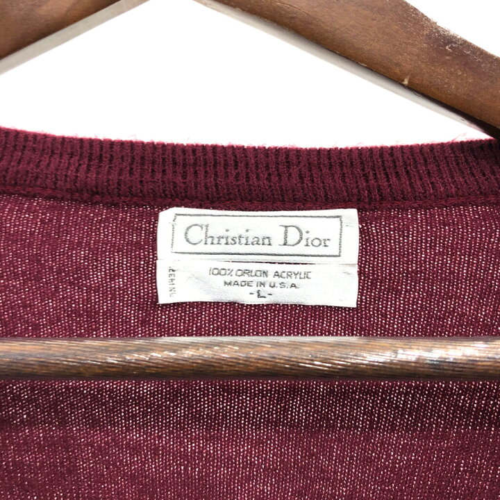 楽天市場】USA製 Christian Dior クリスチャン ディオール Vネック 