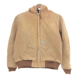 2000年代～ USA製 Carhartt カーハート アクティブジャケット ダック生地 ワークジャケット アメカジ ベージュ (メンズ L) 中古 古着 P9142