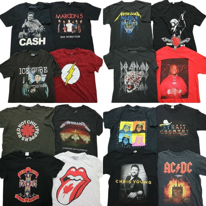 楽天市場】古着卸 まとめ売り 音楽・バンド 半袖Tシャツ 16枚セット 