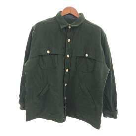 00年代～ WOOLRICH ウールリッチ ウール シャツジャケット トップス グリーン (メンズ XL) 中古 古着 P9756