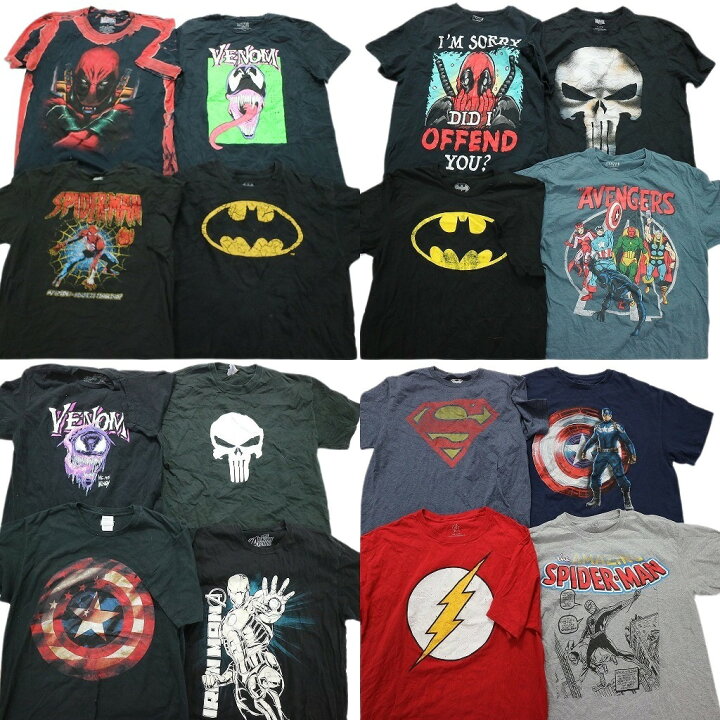 楽天市場】古着卸 まとめ売り マーベル DCコミック 半袖Tシャツ 16枚 