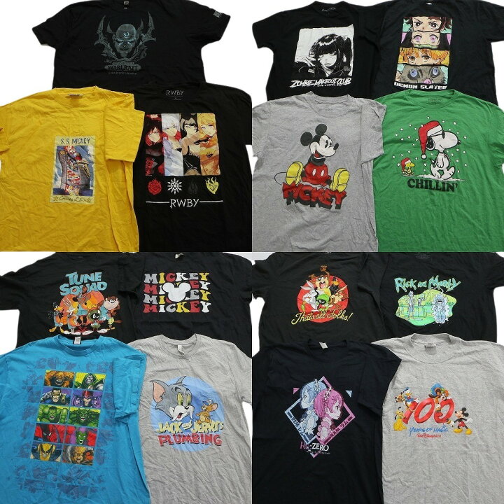 楽天市場】古着卸 まとめ売り キャラクター 半袖Tシャツ 15枚セット 