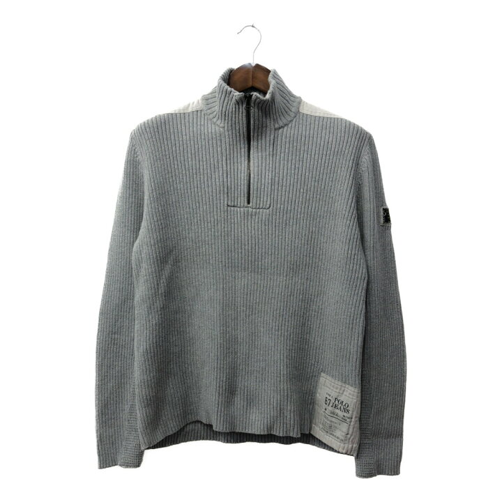 楽天市場】POLO JEANS ポロジーンズ ハーフジップ リブニット セーター 