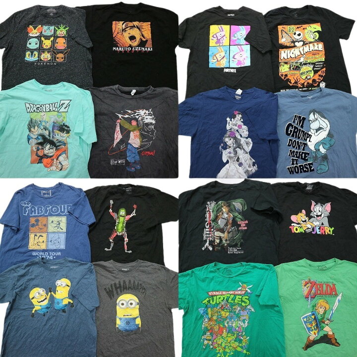 楽天市場】古着卸 まとめ売り キャラクター 半袖Tシャツ 16枚セット 