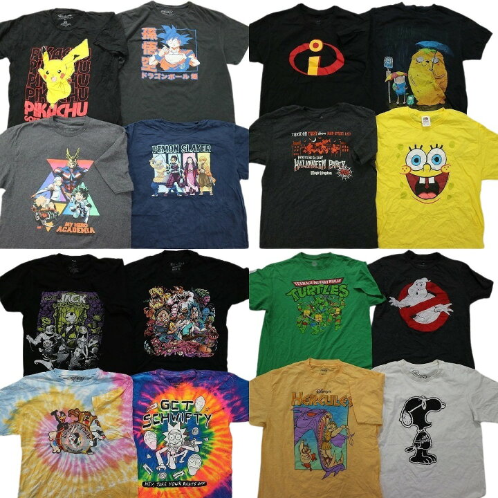 楽天市場】古着卸 まとめ売り キャラクター 半袖Tシャツ 16枚セット 