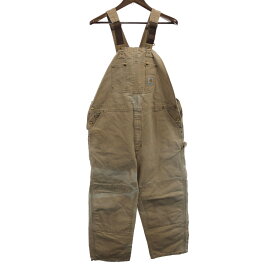 Carhartt カーハート ダック ペインター オーバーオール ダブルニー ワーク ブラウン (メンズ 40*30) 中古 古着 Q1671