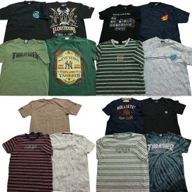 古着卸 まとめ売り ブランドMIX 半袖Tシャツ 15枚セット (メンズ S /M ) カーハート スラッシャー サンタクルーズ ゲス リー MS1476