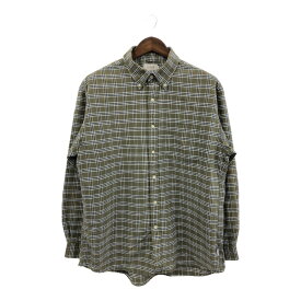 J.CREW ジェイクルー 長袖シャツ アメカジ チェック カーキ (メンズ L) 中古 古着 Q2933