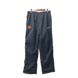 2000年代～ NIKE ナイキ FC バルセロナ ウインドブレーカー パンツ スポーツ ワンポイントロゴ グレー (メンズ M) 中古 古着 Q3222