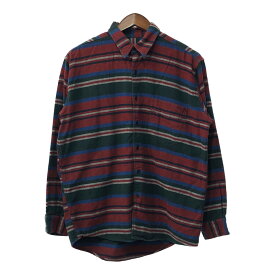 J.CREW ジェイクルー 長袖シャツ マルチストライプ レッド (メンズ M M) 中古 古着 Q3940