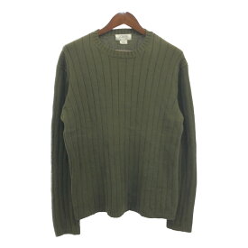 00年代 J.CREW ジェイクルー リブニット コットン セーター カーキ (メンズ L) 中古 古着 Q4733