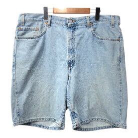 90年代 Levi's リーバイス 550 デニム ショートパンツ 大きいサイズ ブルー (メンズ W40) 中古 古着 Q5451