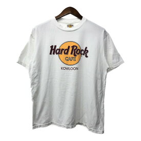 90年代 Hard Rock Cafe ハードロックカフェ 半袖Tシャツ ホワイト (メンズ LARGE) 中古 古着 Q5621