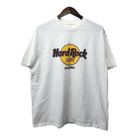 Hard Rock Cafe ハードロックカフェ 半袖Tシャツ ロゴ ホワイト (メンズ XL) 中古 古着 Q5628