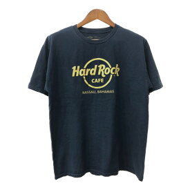 Hard Rock Cafe ハードロックカフェ 半袖Tシャツ ネイビー (メンズ L) 中古 古着 Q5642