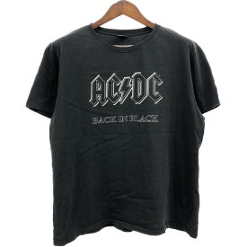 SALE///// 00年代 ACDC エーシーディーシー BACK IN BLACK 半袖Tシャツ バンドT ブラック (メンズ XL) Q5770
