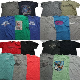 古着卸 まとめ売り カラーmix プリント 半袖Tシャツ 20枚セット (メンズ XL ) ボディプリント プロチーム ディズニー ナイキ MT0495