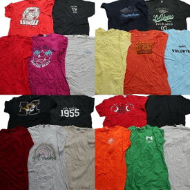 古着卸 まとめ売り カラーmix プリント 半袖Tシャツ 20枚セット (メンズ 2XL ) 企業 無地 カジュアル MT1204