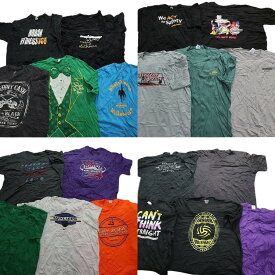 古着卸 まとめ売り カラーmix プリント 半袖Tシャツ 20枚セット (メンズ 2XL ) ワンポイントロゴ ナイキ キャラクター 英字ロゴ MT1223