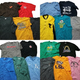 古着卸 まとめ売り カラーmix プリント 半袖Tシャツ 20枚セット (メンズ 2XL /3XL /4XL ) ナイキ 英字ロゴ ワンポイントロゴ 無地 MT1342