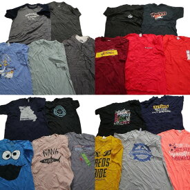 古着卸 まとめ売り カラーmix プリント 半袖Tシャツ 20枚セット (メンズ XL ) ヘンリーネック キャラクター クッキーモンスター MT1442