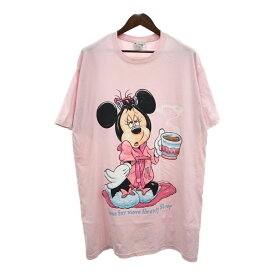 Disney ディズニー SLEEPWEAR ミニーマウス 半袖Tシャツ キャラクター ピンク (メンズ ONE SIZE) 中古 古着 Q7676