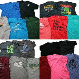 古着卸 まとめ売り カラーmix プリント 半袖Tシャツ 20枚セット (メンズ 2XL ) プロチーム パッカーズ 大判プリント 英字ロゴ MT1488