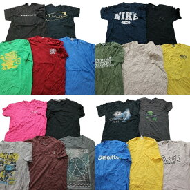 古着卸 まとめ売り カラーmix プリント 半袖Tシャツ 20枚セット (メンズ M /L ) バットマン ナイキ ワンポイントロゴ 英字ロゴ MT1499